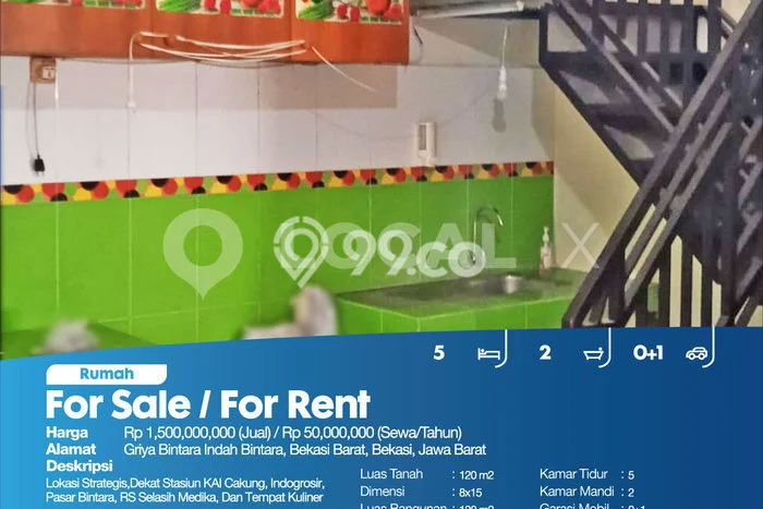 Rumah area Bintara, 5 KT, Lingkungan Nyaman Rumah area Bintara, 5 KT, Lingkungan Nyaman
