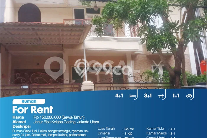 Rumah area Kelapa Gading, 3 KM, Konsep Minimalis, Luas 220m2m² Bangunan 420m2m² Rumah area Kelapa Gading, 3 KM, Konsep Minimalis, Luas 220m2m² Bangunan 420m2m²