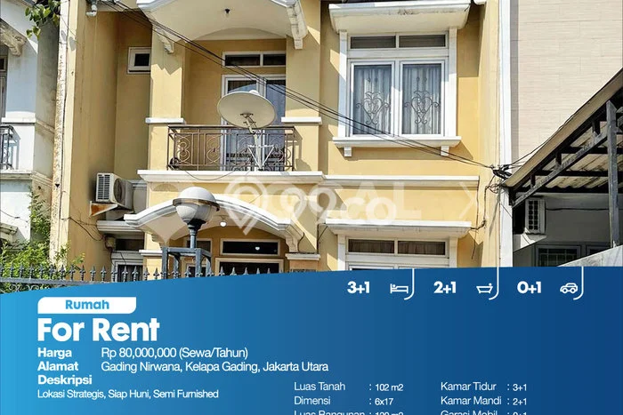Disewakan Segera Rumah Kondisi Bagus di Kawasan Kelapa Gading, Jakarta Utara Disewakan Segera Rumah Kondisi Bagus di Kawasan Kelapa Gading, Jakarta Utara