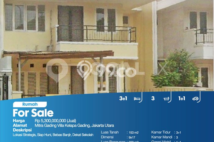 Siap Huni Hunian Elit 3 Kamar di Kelapa Gading Dekat ke Mana Pun Siap Huni Hunian Elit 3 Kamar di Kelapa Gading Dekat ke Mana Pun