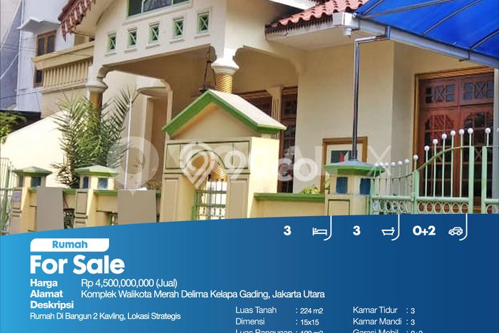 Hunian Mewah Siap Huni LT 224m2 di Kelapa Gading, Jakarta Utara Hunian Mewah Siap Huni LT 224m2 di Kelapa Gading, Jakarta Utara