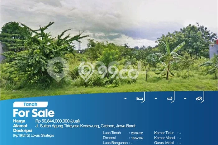 Tanah Dijual Lokasi Kedawung, Cirebon dengan Luas Tanah 2676m2 dan Status SHM Tanah Dijual Lokasi Kedawung, Cirebon dengan Luas Tanah 2676m2 dan Status SHM