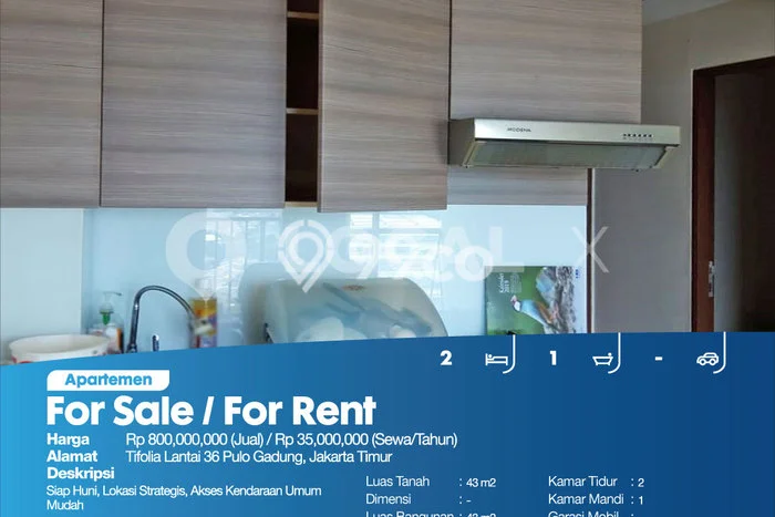 Apartemen Strategis untuk Dijual di Pulo Gadung, Jakarta Timur, DKI Jakarta Apartemen Strategis untuk Dijual di Pulo Gadung, Jakarta Timur, DKI Jakarta