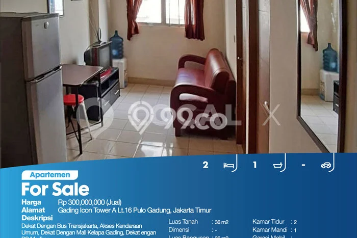 Siap Milik Apartemen 2 Kamar Tidur, 1 Kamar Mandi di Pulo Gadung, Jakarta Timur Siap Milik Apartemen 2 Kamar Tidur, 1 Kamar Mandi di Pulo Gadung, Jakarta Timur
