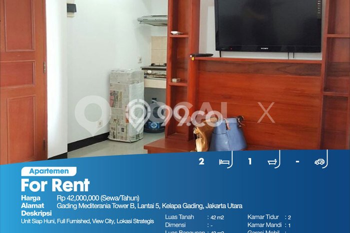 Ada Kamar Hunian Hemat Disewa di Kelapa Gading, Jakarta Utara 2 BR Ada Kamar Hunian Hemat Disewa di Kelapa Gading, Jakarta Utara 2 BR