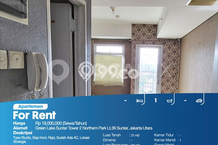 Sewa Apartemen Terjangkau 0 BR di Sunter Jakarta Utara Sewa Apartemen Terjangkau 0 BR di Sunter Jakarta Utara