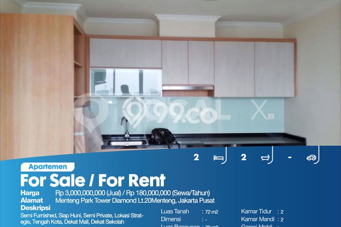 Apartemen Luxury Dijual di Menteng Jakarta Pusat Luas 72m2 Apartemen Luxury Dijual di Menteng Jakarta Pusat Luas 72m2