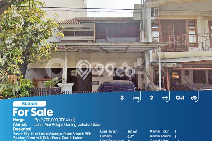 Hunian Mewah Siap Huni LT 102m2 di Kelapa Gading, Jakarta Utara Hunian Mewah Siap Huni LT 102m2 di Kelapa Gading, Jakarta Utara