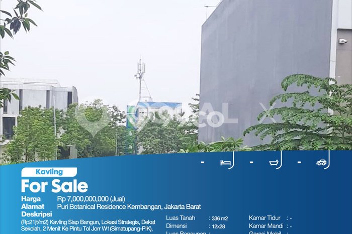 Jarang Ada! Tanah di Kembangan Punya Luas 336m2 SHM Jarang Ada! Tanah di Kembangan Punya Luas 336m2 SHM