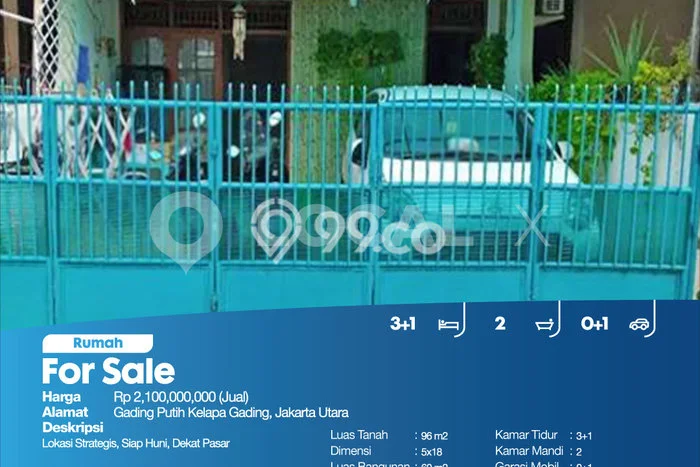 Rumah Modern Cantik 3 KT Bisa Langsung Pindah di Kelapa Gading Rumah Modern Cantik 3 KT Bisa Langsung Pindah di Kelapa Gading