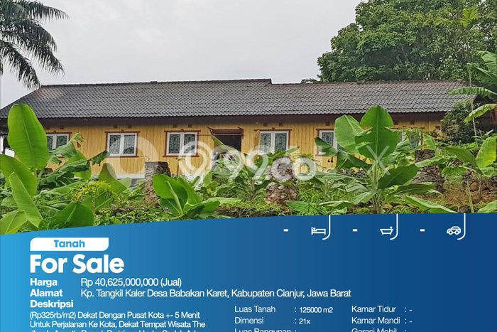 Tanah Kavling Dijual di Cianjur dengan Spesifikasi 125000m2 Tanah Kavling Dijual di Cianjur dengan Spesifikasi 125000m2