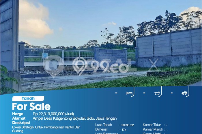 Dijual Tanah Lokasi Boyolali Kota, Boyolali Seluas 20290m2 Dijual Tanah Lokasi Boyolali Kota, Boyolali Seluas 20290m2