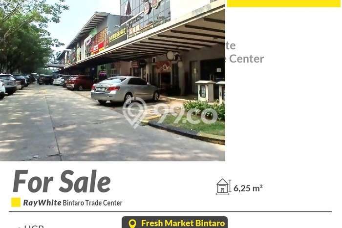 Komersial Dijual di Prime Area Tangerang Selatan Luas 6m2 Komersial Dijual di Prime Area Tangerang Selatan Luas 6m2