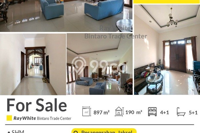 Ready to Use! Premium House LT 897m2 Desain Elegan di Pesanggrahan Ready to Use! Premium House LT 897m2 Desain Elegan di Pesanggrahan