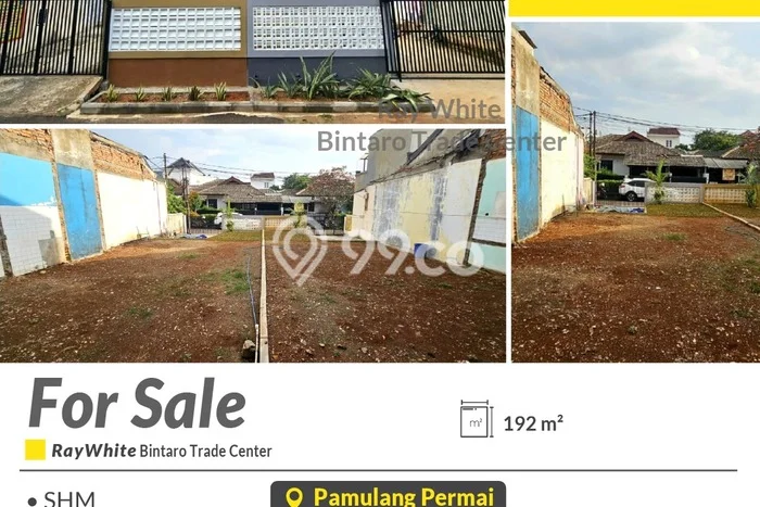 Lahan Dijual Lokasi Pamulang, Tangerang Selatan dengan Luas Tanah 192m2 dan Status - Lahan Dijual Lokasi Pamulang, Tangerang Selatan dengan Luas Tanah 192m2 dan Status -