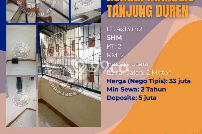 Rumah sewa siap pakai 2 KT di Tanjung Duren, Jakarta Barat Rumah sewa siap pakai 2 KT di Tanjung Duren, Jakarta Barat