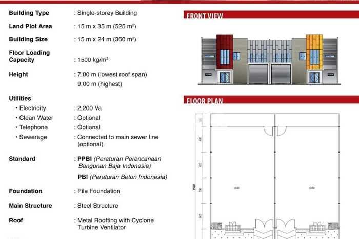 Gudang Dijual di Prime Area Jakarta Utara Luas 288m2 Gudang Dijual di Prime Area Jakarta Utara Luas 288m2