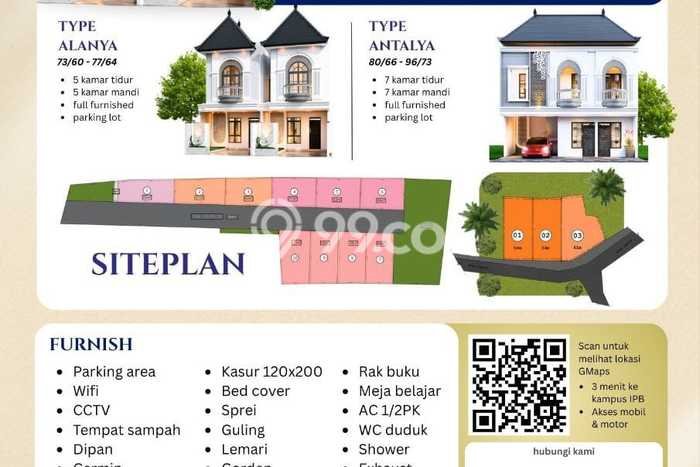 Kost Dijual Lokasi Dramaga, Bogor, Spesifikasi 4 Kamar Tidur dan Luas 53m2 Kost Dijual Lokasi Dramaga, Bogor, Spesifikasi 4 Kamar Tidur dan Luas 53m2