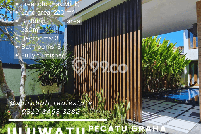 For Sale! Luxury House LT 220m2 Desain Elegan di Pecatu For Sale! Luxury House LT 220m2 Desain Elegan di Pecatu