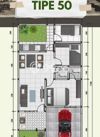 Hunian Cantik Modern Lb 50m2 di Makassar, Makassar Hunian Cantik Modern Lb 50m2 di Makassar, Makassar