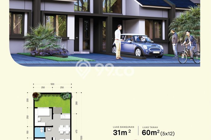 Rumah Minimalis Dijual di Makassar 2 Kamar dengan LT 60m2 Rumah Minimalis Dijual di Makassar 2 Kamar dengan LT 60m2