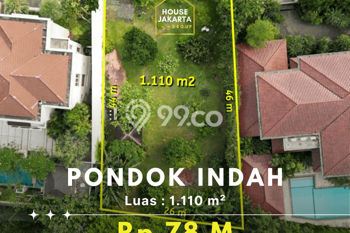 Kavling Tanah untuk Dijual di Pondok Indah, Jakarta Selatan, Luas 1110m2 Kavling Tanah untuk Dijual di Pondok Indah, Jakarta Selatan, Luas 1110m2