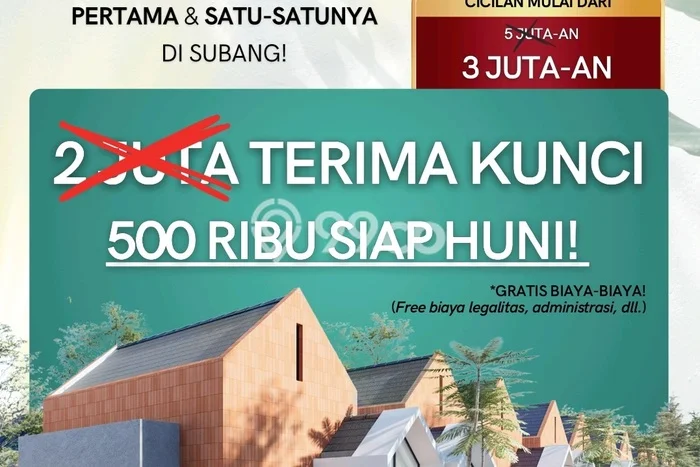 Rumah Modern LB/LT 45m2/72m2 Dijual di Subang Kota, Subang Rumah Modern LB/LT 45m2/72m2 Dijual di Subang Kota, Subang