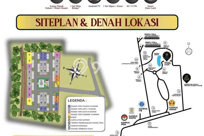 FOR SALE Kost 5 Kamar, 5 Kamar Mandi di Jatinangor, Sumedang, Luas 56m2 FOR SALE Kost 5 Kamar, 5 Kamar Mandi di Jatinangor, Sumedang, Luas 56m2