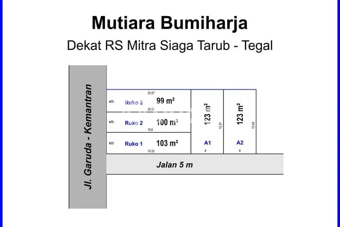 Kapling Ruko di Jl. Raya Garuda kemantran, Tegal Kapling Ruko di Jl. Raya Garuda kemantran, Tegal