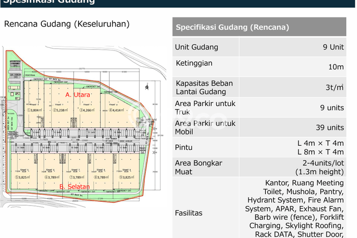 Disewakan Gudang komersial di Karawang Barat luas bangunan 6302m2 Disewakan Gudang komersial di Karawang Barat luas bangunan 6302m2