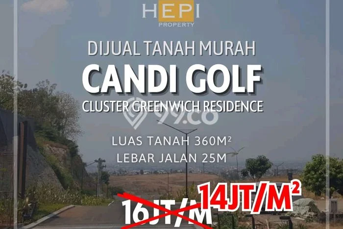 Tanah Dijual Area Strategis di Candi Golf Semarang 360m2 Tanah Dijual Area Strategis di Candi Golf Semarang 360m2