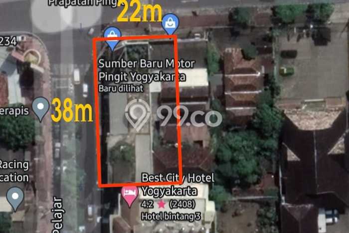 FOR SALE! Komersial di Jetis Yogyakarta, LT 833m2, LB 1200m2 FOR SALE! Komersial di Jetis Yogyakarta, LT 833m2, LB 1200m2