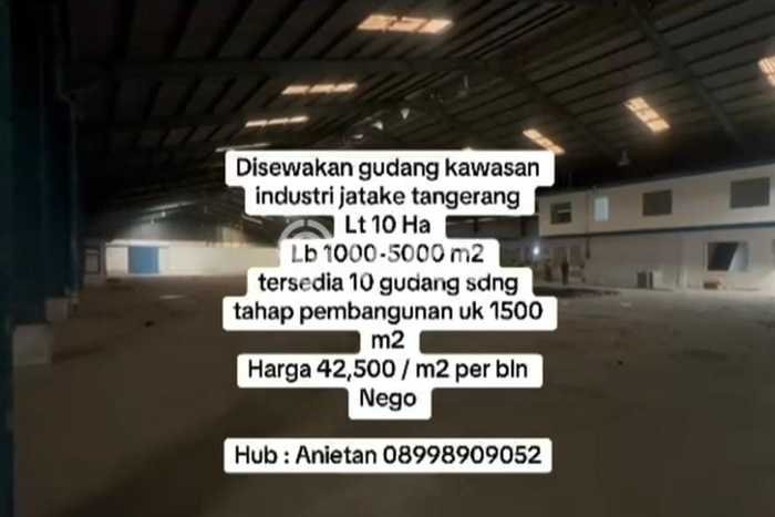 Gudang untuk Disewa di Pusat Tangerang Luas Bangunan 5000m2 Gudang untuk Disewa di Pusat Tangerang Luas Bangunan 5000m2