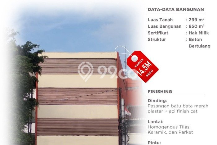 Kantor Komersial Dijual di Jatinegara Jakarta Timur LT 299m2 & LB 850m2 Kantor Komersial Dijual di Jatinegara Jakarta Timur LT 299m2 & LB 850m2