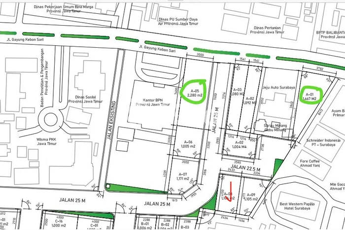 Tanah di Gayungan, Luas 1000m2m², Tersedia untuk Rental Tanah di Gayungan, Luas 1000m2m², Tersedia untuk Rental