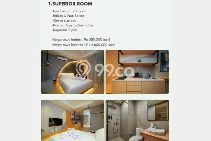Apartemen Disewakan 1 Kamar Murah Siap Huni di Jakarta Selatan, Luas 29m2 Apartemen Disewakan 1 Kamar Murah Siap Huni di Jakarta Selatan, Luas 29m2