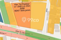 Untuk Disewa Tanah di Pasteur Bandung Seluas 1840m2 Untuk Disewa Tanah di Pasteur Bandung Seluas 1840m2