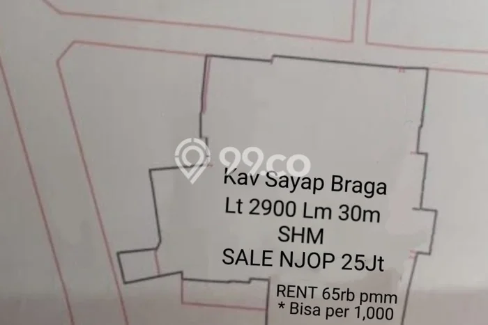 Tanah di , Luas 2900m2m², Area Premium, For Rent Tanah di , Luas 2900m2m², Area Premium, For Rent