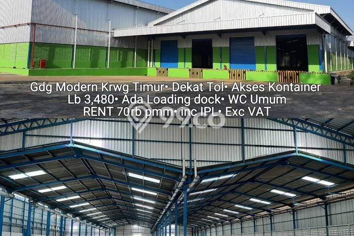 Gudang bagus disewakan di Karawang Timur Karawang dengan LB 3480m2 harga sewa terbaik Gudang bagus disewakan di Karawang Timur Karawang dengan LB 3480m2 harga sewa terbaik