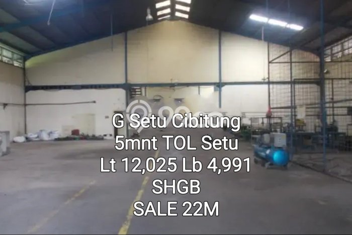 Pabrik Bagus LT 12000m2 LB 8000m2 Dijual di Setu Bekasi Pabrik Bagus LT 12000m2 LB 8000m2 Dijual di Setu Bekasi