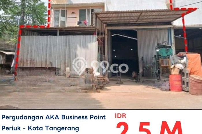Gudang di Tangerang Kota, Luas 315m², Mainroad, Lokasi Ramai Gudang di Tangerang Kota, Luas 315m², Mainroad, Lokasi Ramai