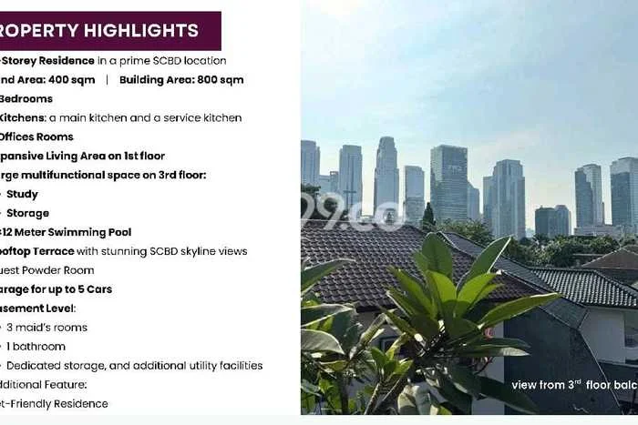 Rumah sewa siap huni 5 KT di SCBD, Jakarta Selatan Rumah sewa siap huni 5 KT di SCBD, Jakarta Selatan