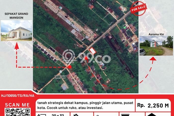 Tanah di Pontianak Tenggara, Luas 298m², Jalur Mudah, Area Berkembang Tanah di Pontianak Tenggara, Luas 298m², Jalur Mudah, Area Berkembang