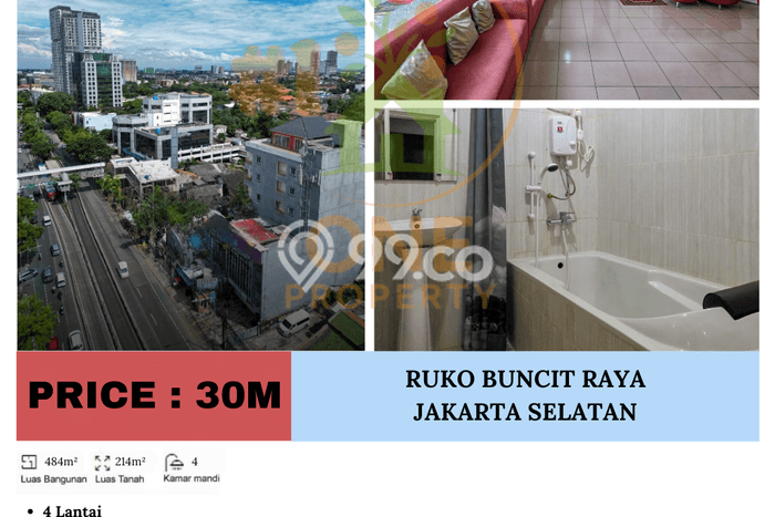 Untuk Dijual! Ruko di Warung Buncit Jakarta Selatan LT 214m2 / LB 484m2 Kawasan Bisnis Untuk Dijual! Ruko di Warung Buncit Jakarta Selatan LT 214m2 / LB 484m2 Kawasan Bisnis