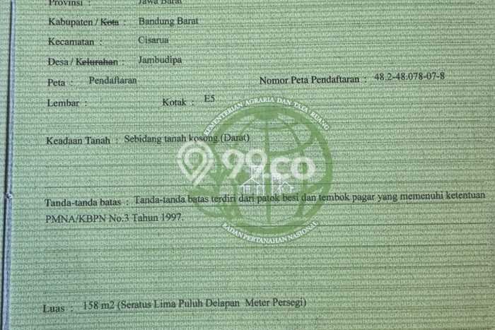 Tanah Kavling untuk Dijual di Parongpong Bandung Barat 158m2 Tanah Kavling untuk Dijual di Parongpong Bandung Barat 158m2
