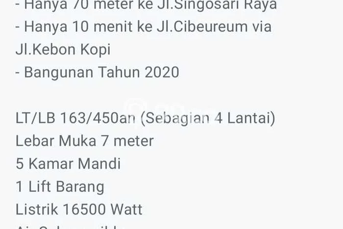 Unit Ruko Dijual di Bandung LT 163m2 & LB 450m2 Unit Ruko Dijual di Bandung LT 163m2 & LB 450m2