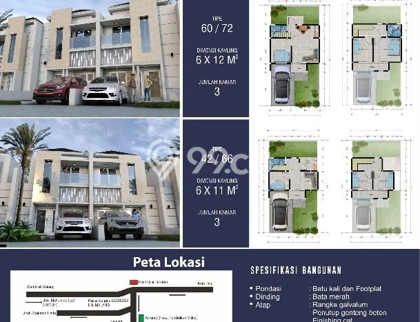 Rumah Modern Cantik 3 Kamar Siap Huni di Karangploso Rumah Modern Cantik 3 Kamar Siap Huni di Karangploso