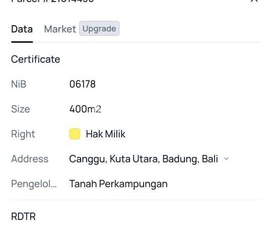 Tanah Potensial Kawasan Canggu, Luas 400m², Akses Mudah Tanah Potensial Kawasan Canggu, Luas 400m², Akses Mudah