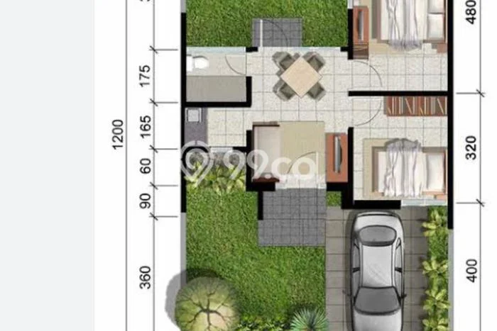 Rumah Sederhana Dijual Lokasi Taman 2 Kamar dengan Luas Tanah 96m2 Rumah Sederhana Dijual Lokasi Taman 2 Kamar dengan Luas Tanah 96m2