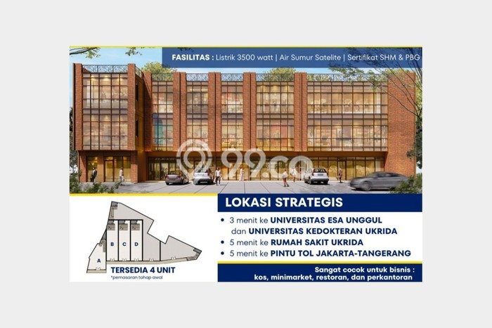 Ruko Area Premium Kawasan , Luas 118m2m², Akses Utama Ruko Area Premium Kawasan , Luas 118m2m², Akses Utama